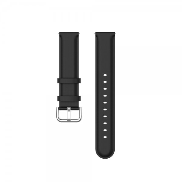 Samsung Galaxy Watch 20mm Ranneke Aitoa Nahkaa Musta