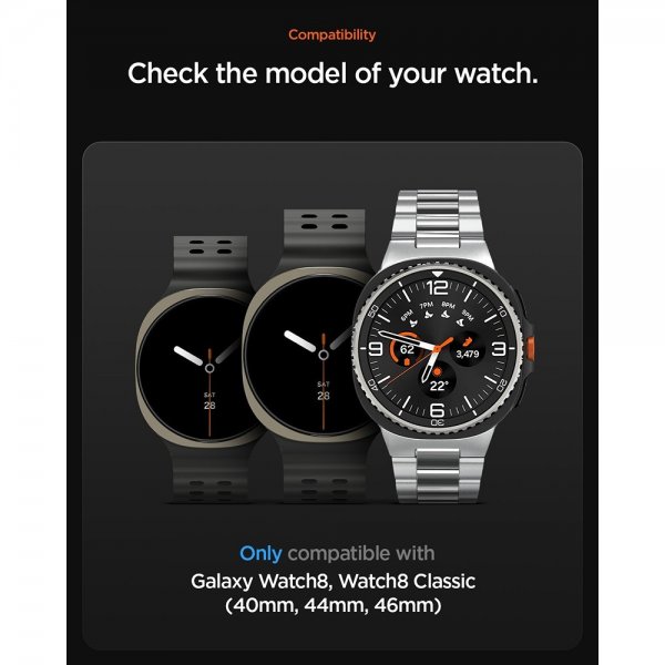 Spigen Samsung Galaxy Watch 8 40/44mm/Classic 46mm ranneke Athlex Air Active Navy