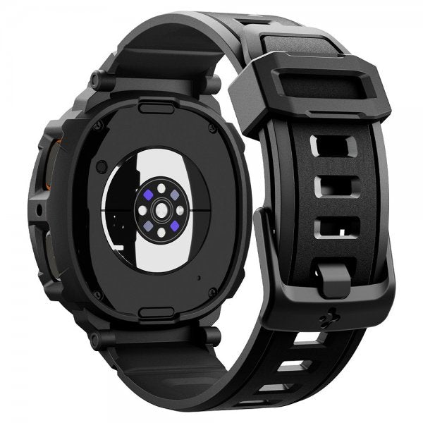 Spigen Samsung Galaxy Watch 8 40mm Ranneke ja Suojakuori Rugged Armor Pro Matte Black