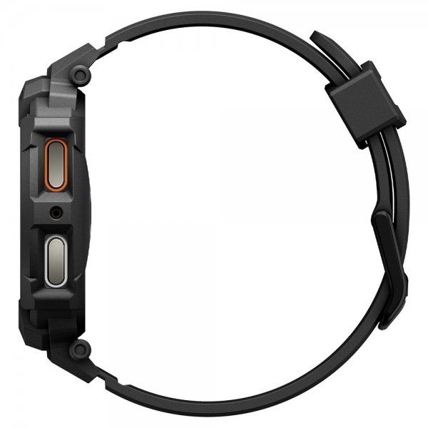 Spigen Samsung Galaxy Watch 8 40mm Ranneke ja Suojakuori Rugged Armor Pro Matte Black