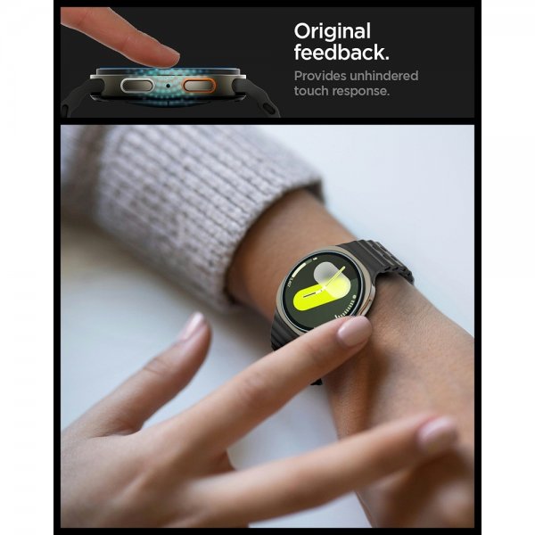 Spigen Samsung Galaxy Watch 8 44mm näytönsuoja GLAS.tR EZ Fit 2-pakkaus