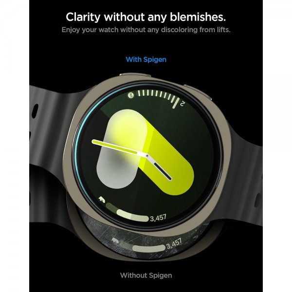 Spigen Samsung Galaxy Watch 8 44mm näytönsuoja GLAS.tR EZ Fit 2-pakkaus