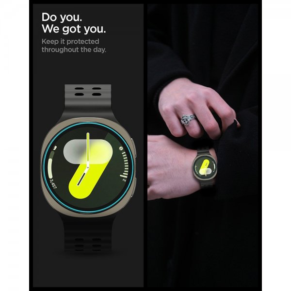 Spigen Samsung Galaxy Watch 8 40mm Näytönsuoja GLAS.tR EZ Fit 2-pakkaus