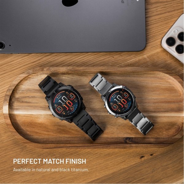 Kiinteä Samsung Galaxy Watch Ultra -ranneke titaaniranneke, musta