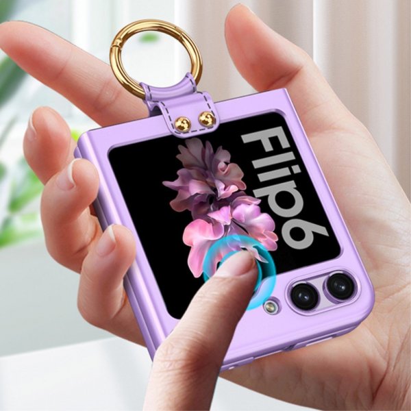GKK Samsung Galaxy Z Flip 6/Flip 7 FE kuori sormuspidikkeellä, harmaa