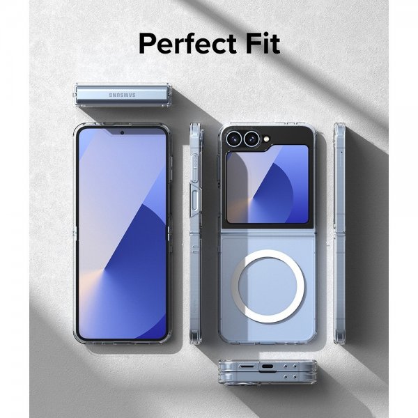 Ringke Samsung Galaxy Z Flip 6/Flip 7 FE Kuori Fusion Magnetic Läpinäkyvä