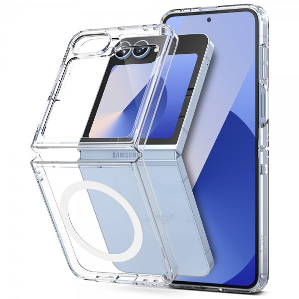 Ringke Samsung Galaxy Z Flip 6/Flip 7 FE Kuori Fusion Magnetic Läpinäkyvä