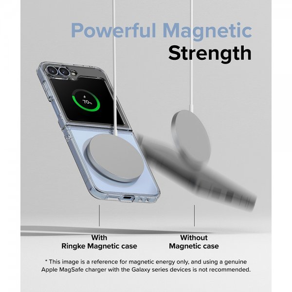 Ringke Samsung Galaxy Z Flip 6/Flip 7 FE Kuori Fusion Magnetic Läpinäkyvä