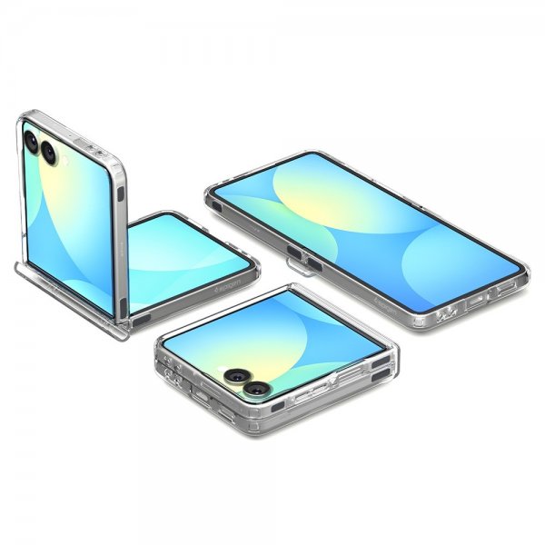 Spigen Samsung Galaxy Z Flip 7 Kuori Ultra Hybrid Pro MagFit Kirkas Valkoinen