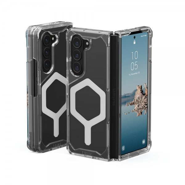 Urban Armor Gear (UAG) Samsung Galaxy Z Fold 5 -kuori Plyo Pro MagSafe Ice/Silver