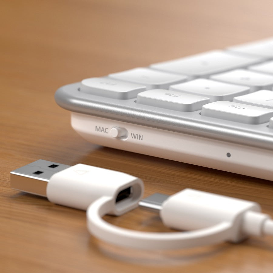 Satechi Langallinen Näppäimistöt Slim LX3 USB-C/USB-A Hopea