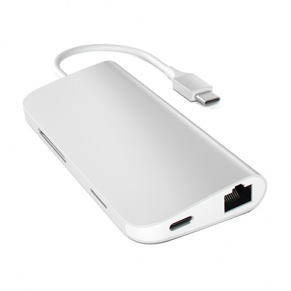 Satechi USB-C Multi-Port-sovitin 4K Gigabit Ethernet hopea
