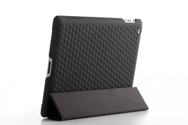 Bluelounge iPad 9.7 (sukupolvet 2/3/4) Kukka-kuvioitu suojakuori musta