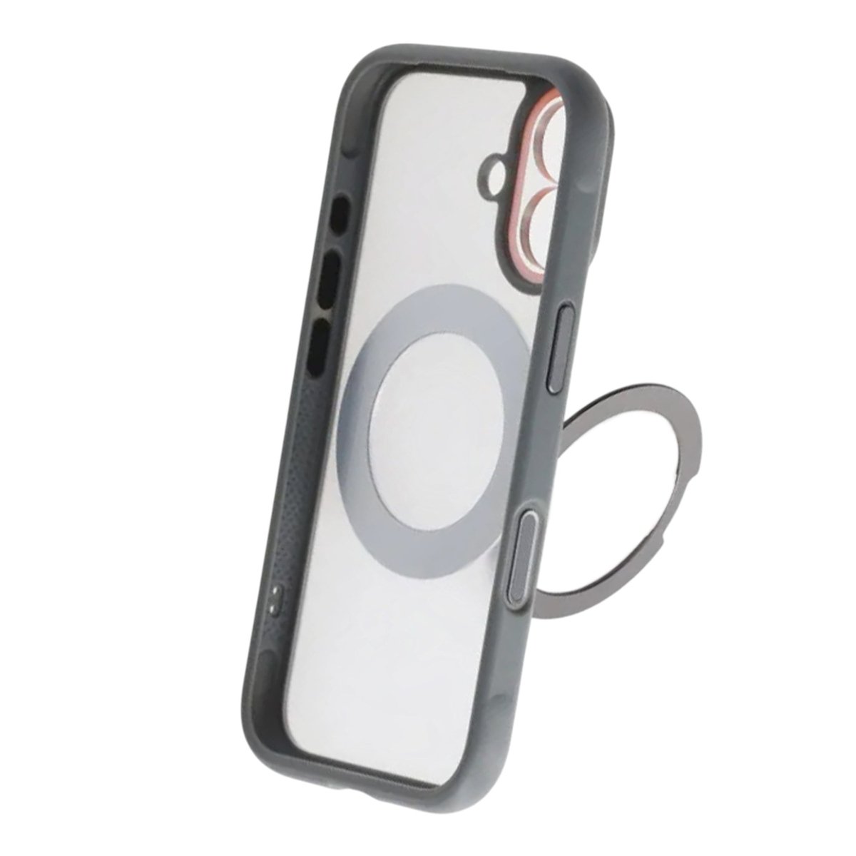 iPhone 17 Kuori, kääntyvä teline, MagSafe, Harmaa