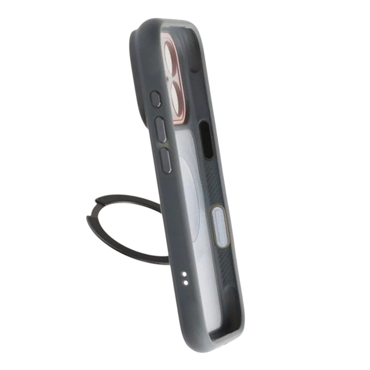 iPhone 17 Pro Kuori pyörivällä jalustalla MagSafe Harmaa