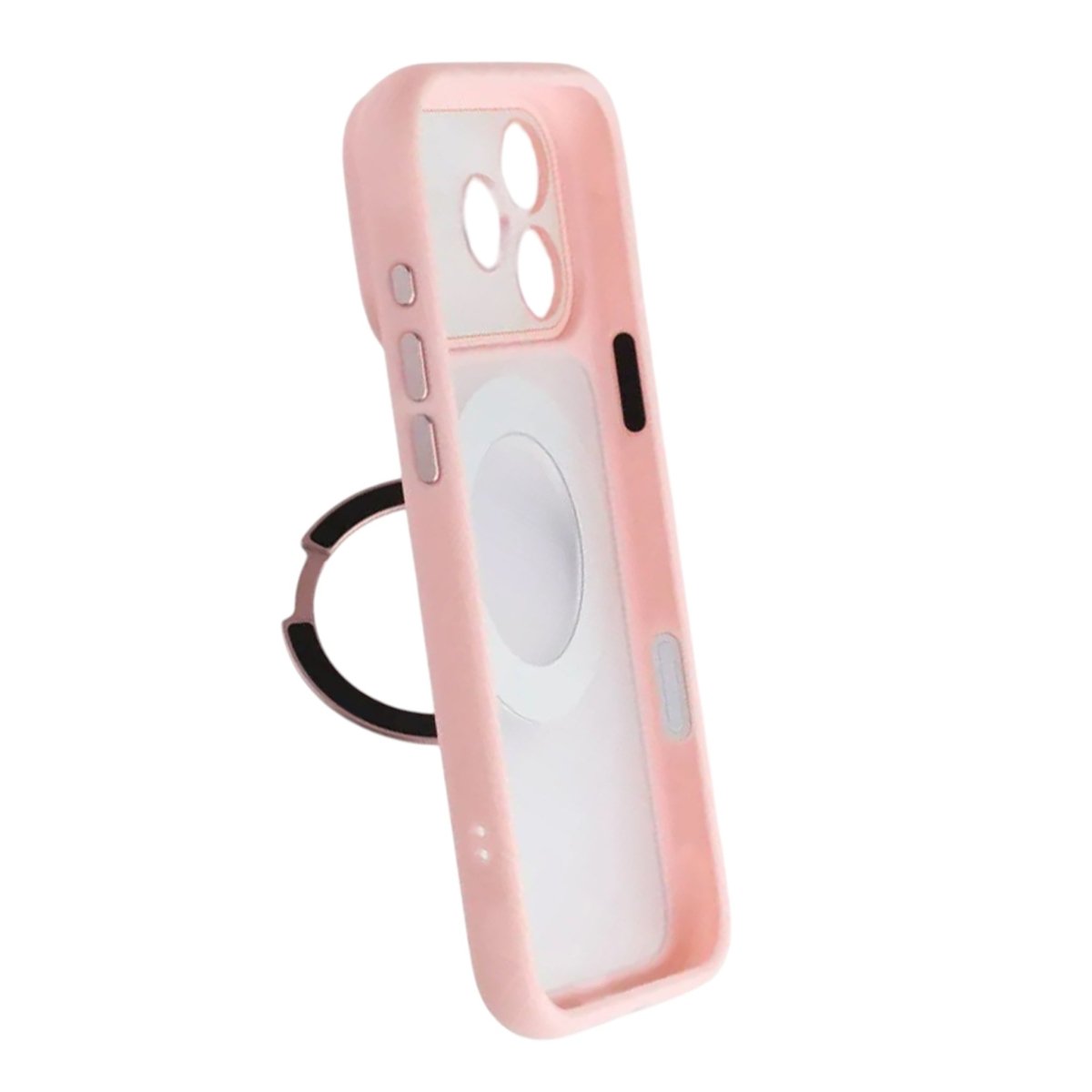 iPhone 17 Pro Max Kuori pyörivällä jalustalla MagSafe Vaaleanpunainen