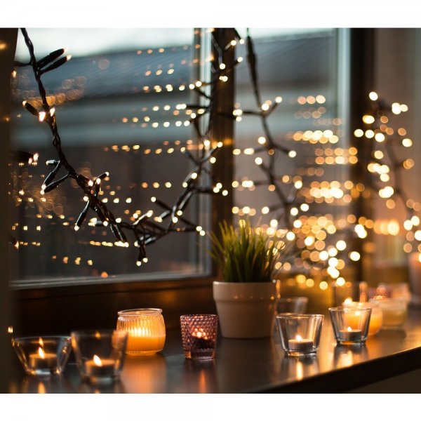 Deltaco Smart Home LED-valoketju 5m IP44 Lämmin valkoinen