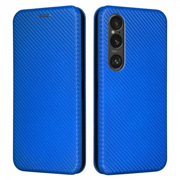 Sony Xperia 1 VI Kotelo hiilikuitutekstuuri sininen