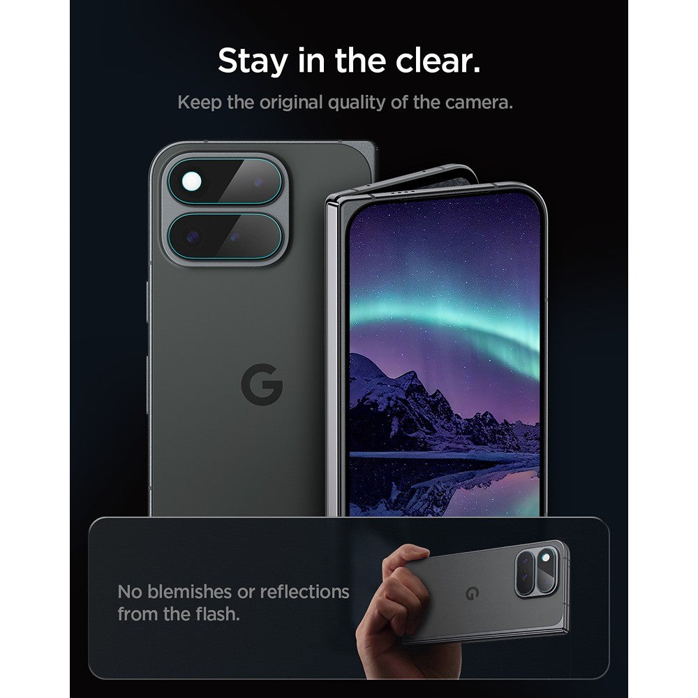 Spigen Google Pixel 11 Pro Fold Kameran linssinsuojus GLAS.tR EZ Fit Optik Pro 2-pack