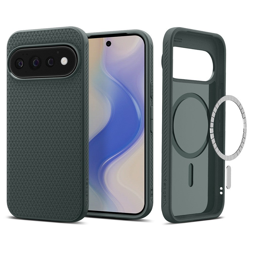 Spigen Google Pixel 11 Pro Skal Liquid Air MagFit Abyss Green