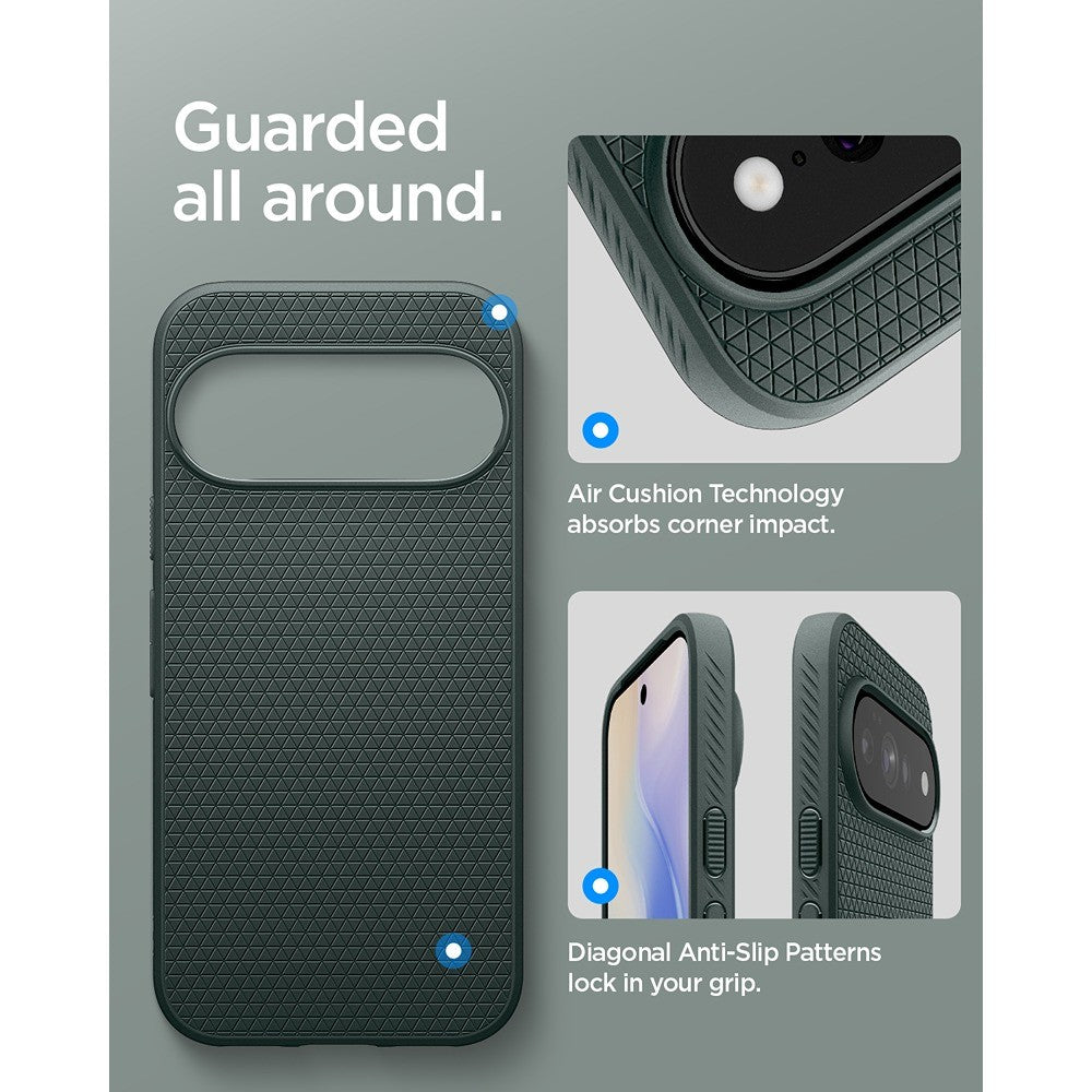Spigen Google Pixel 11 Pro Skal Liquid Air MagFit Abyss Green