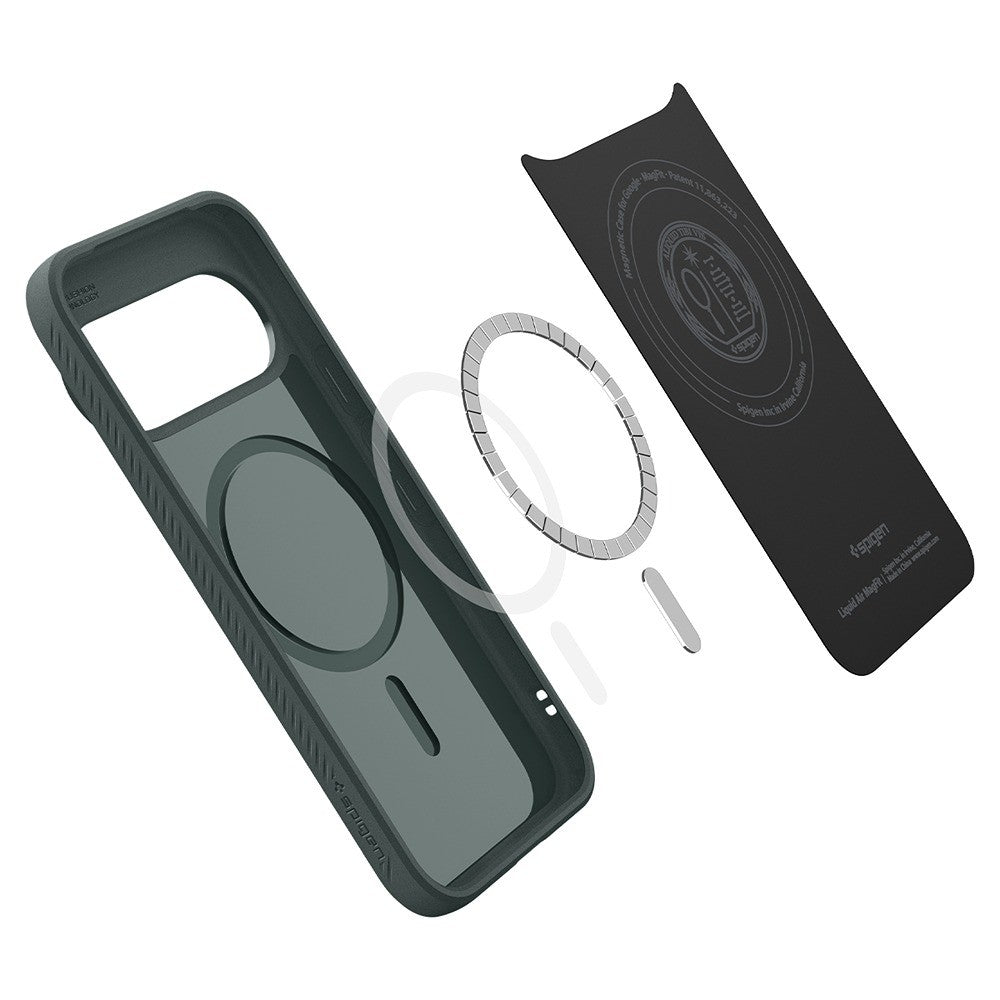 Spigen Google Pixel 11 Pro Skal Liquid Air MagFit Abyss Green