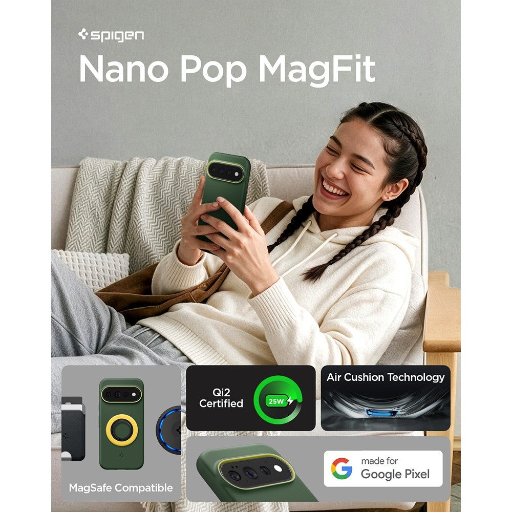 Spigen Google Pixel 11 Pro Kuori Nano Pop MagFit Avo Green