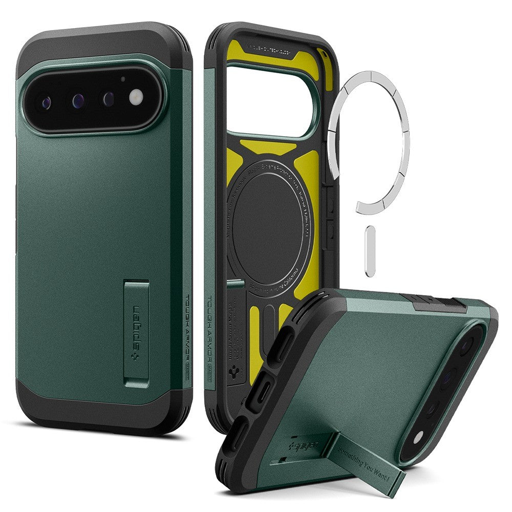 Spigen Google Pixel 11 Pro Skal Tough Armor MagFit Abyss Green