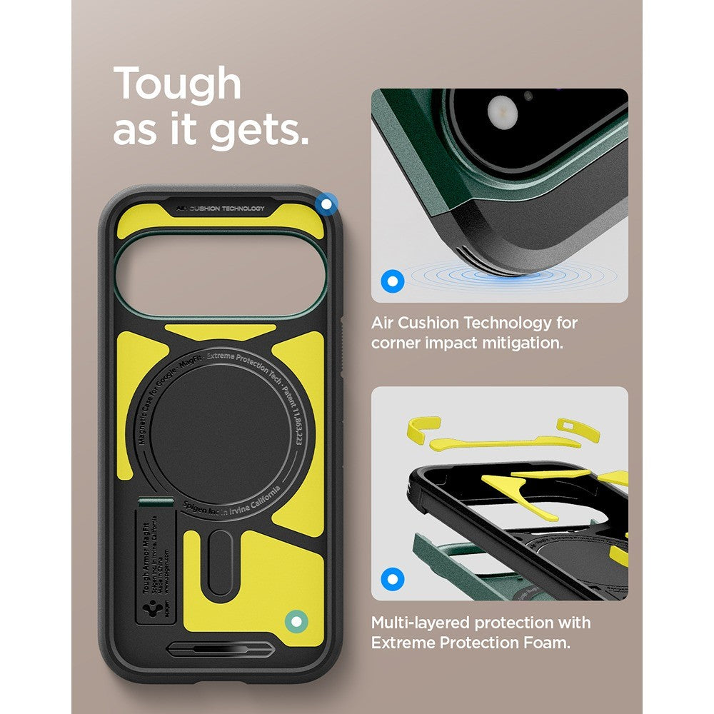Spigen Google Pixel 11 Pro Skal Tough Armor MagFit Abyss Green