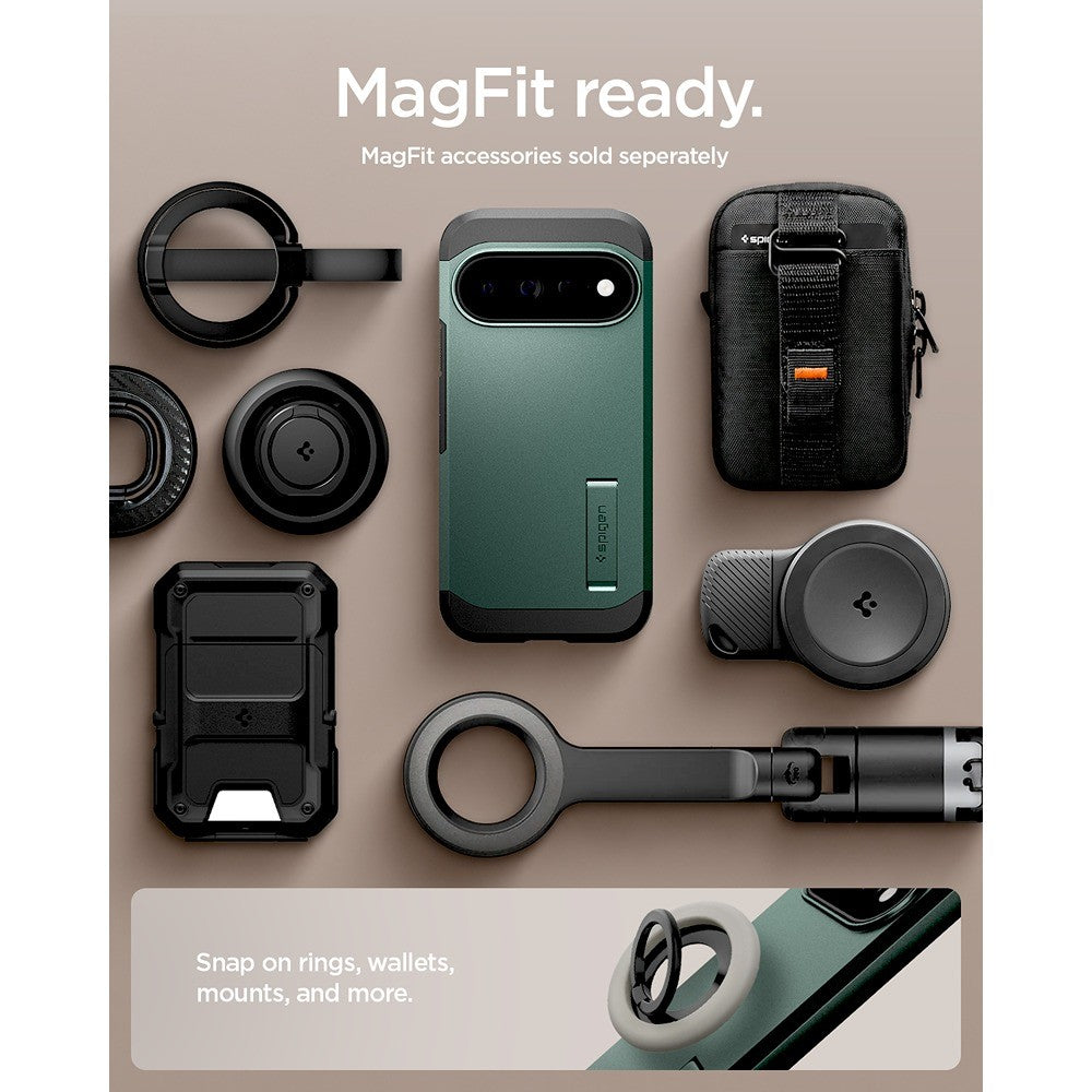 Spigen Google Pixel 11 Pro Skal Tough Armor MagFit Abyss Green