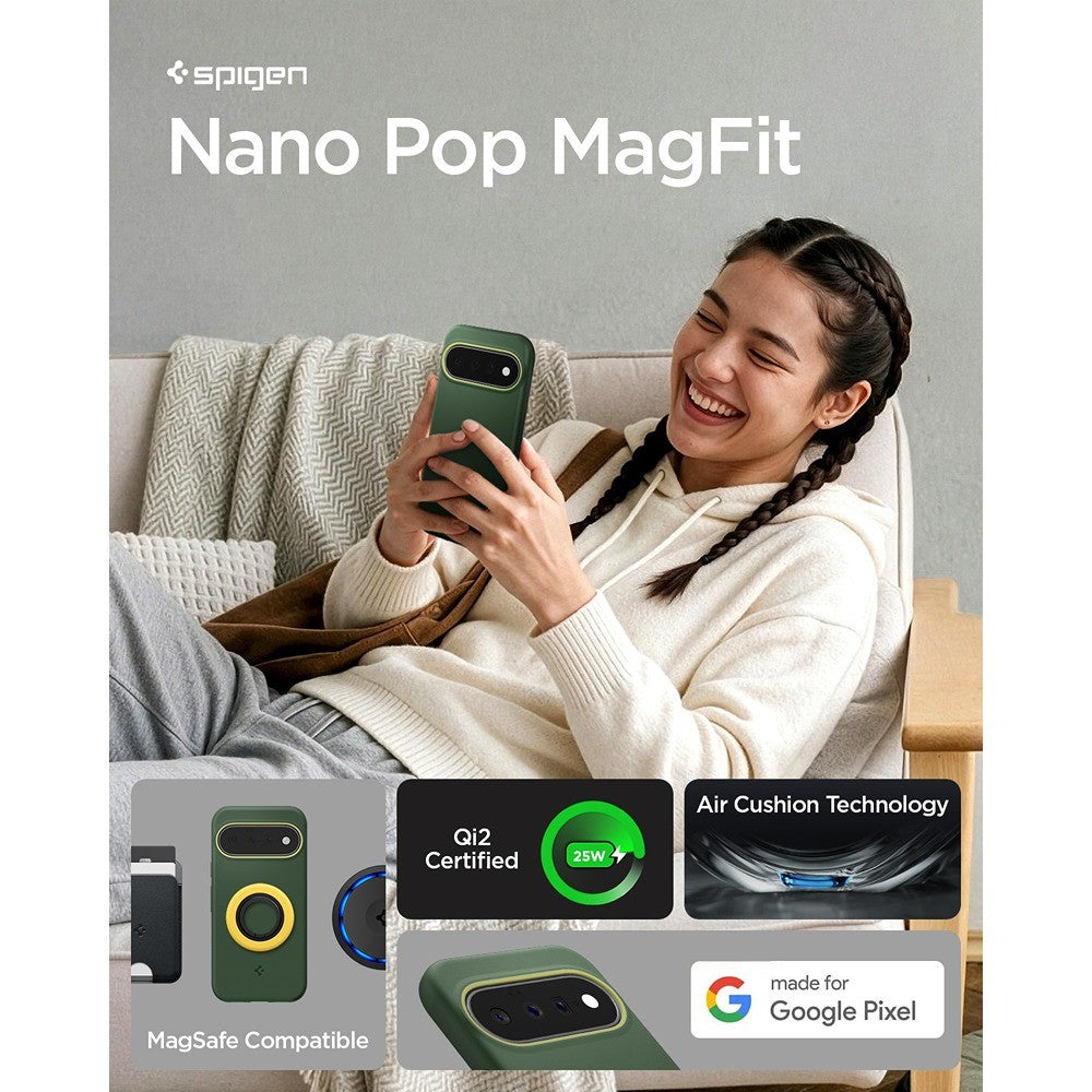 Spigen Google Pixel 11 Skal Nano Pop MagFit Avo Green