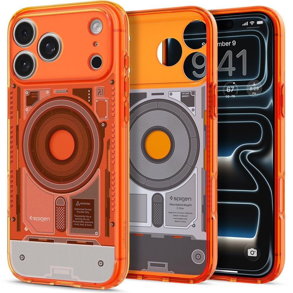 Spigen iPhone 17 Pro/iPhone 18 Pro Kuori Classic C1 MagFit Tangerine