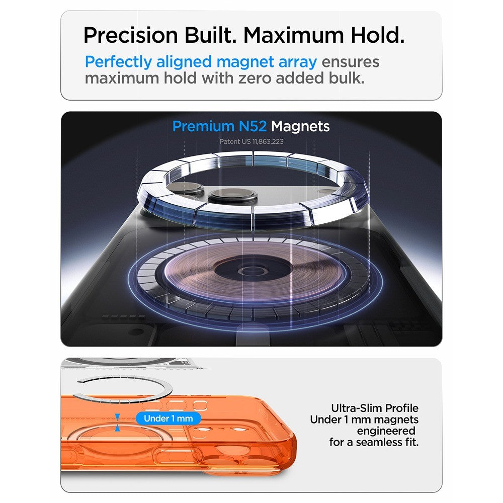 Spigen iPhone 17 Pro/iPhone 18 Pro Kuori Classic C1 MagFit Tangerine