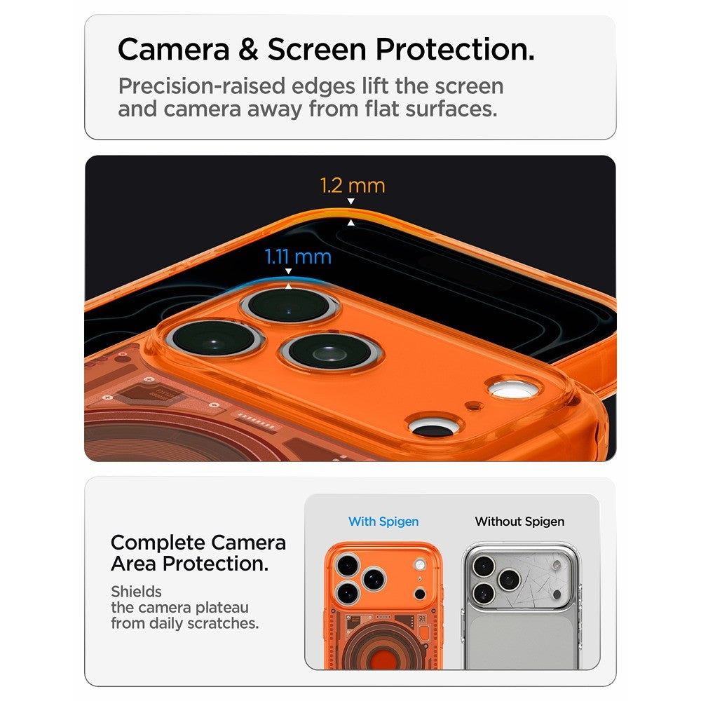 Spigen iPhone 17 Pro/iPhone 18 Pro Kuori Classic C1 MagFit Tangerine