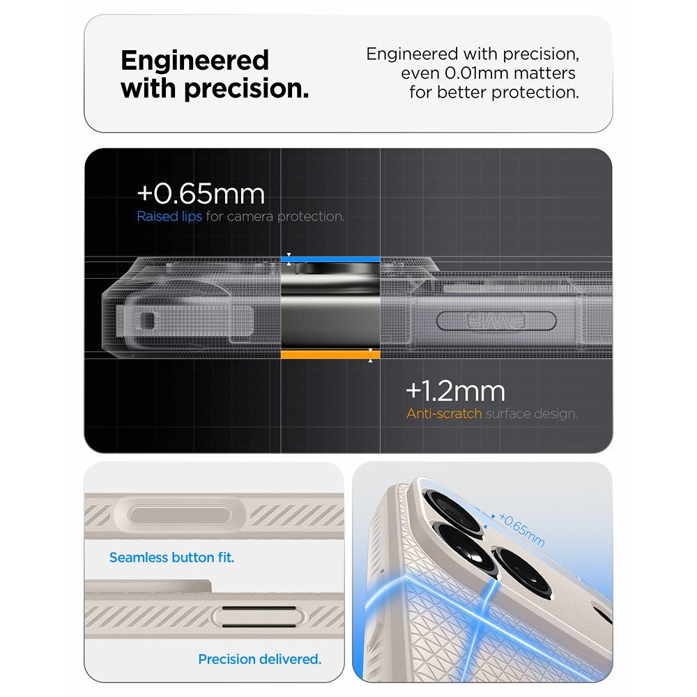 Spigen iPhone 17 Pro/iPhone 18 Pro Kuori Liquid Air Luonnollinen Titaani