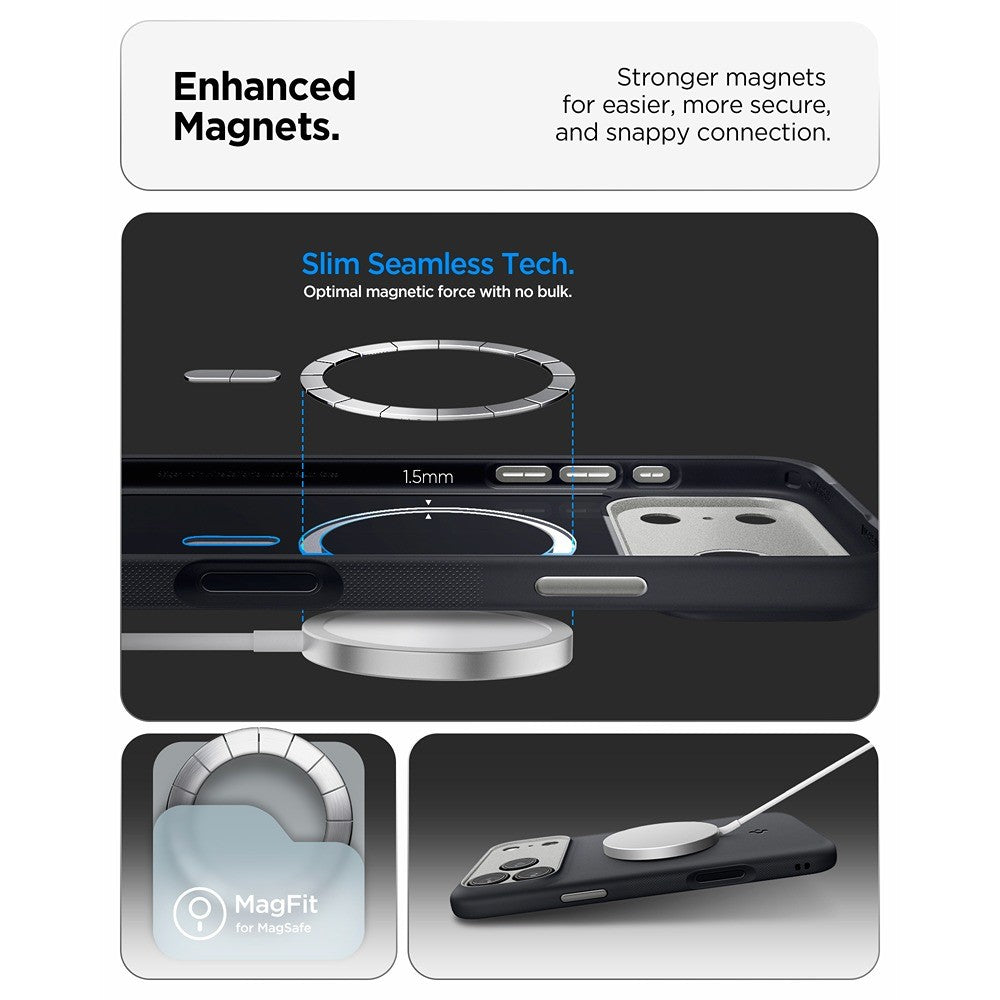 Spigen iPhone 17 Pro/iPhone 18 Pro Kuori Nano Pop MagFit Black Sesame
