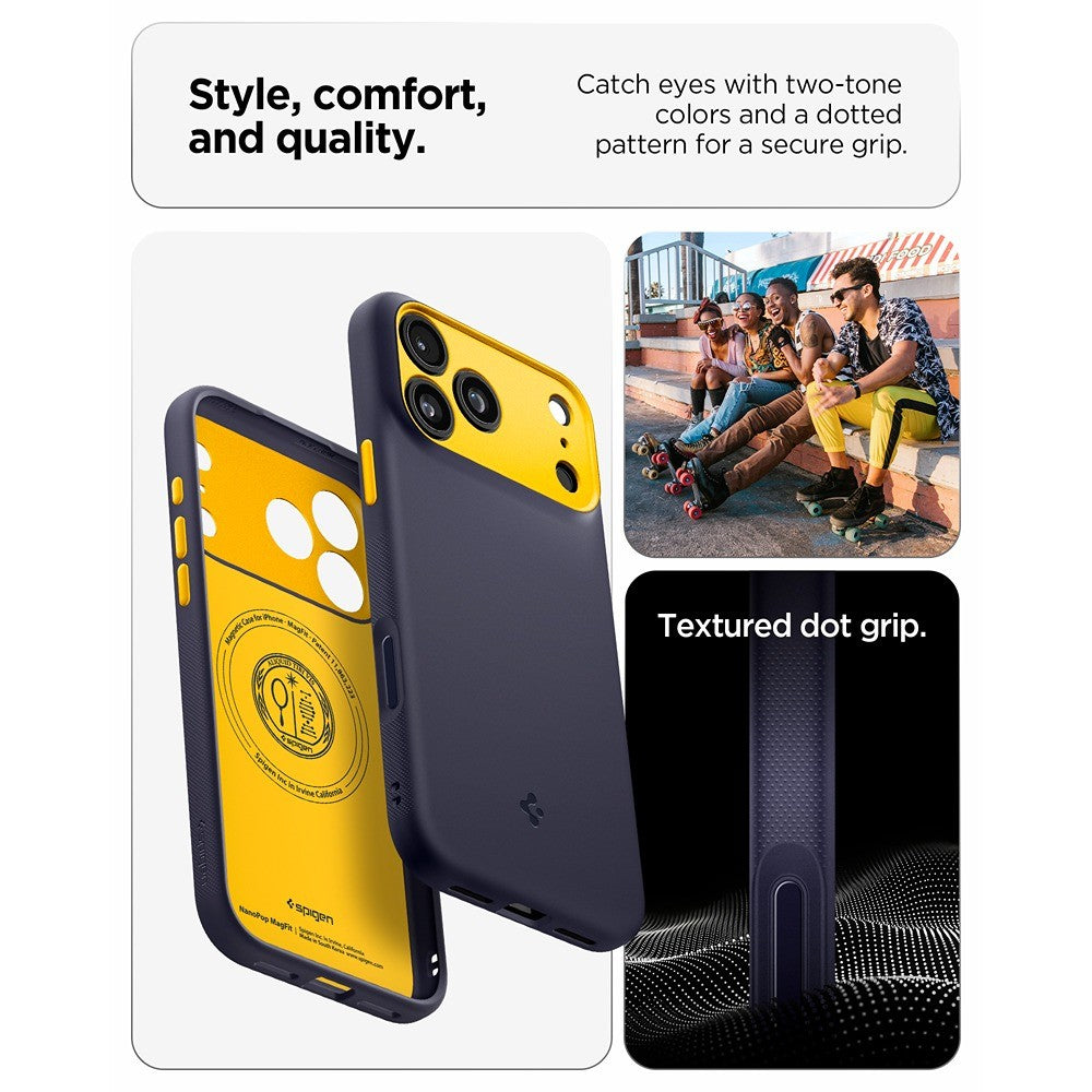 Spigen iPhone 17 Pro/iPhone 18 Pro Kuori Nano Pop MagFit Blueberry Navy