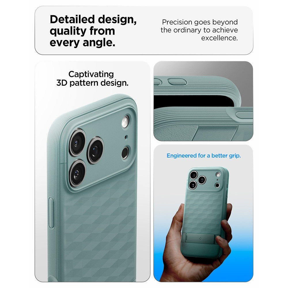 Spigen iPhone 17 Pro/iPhone 18 Pro Kuori Parallax S MagFit Salvianvihreä