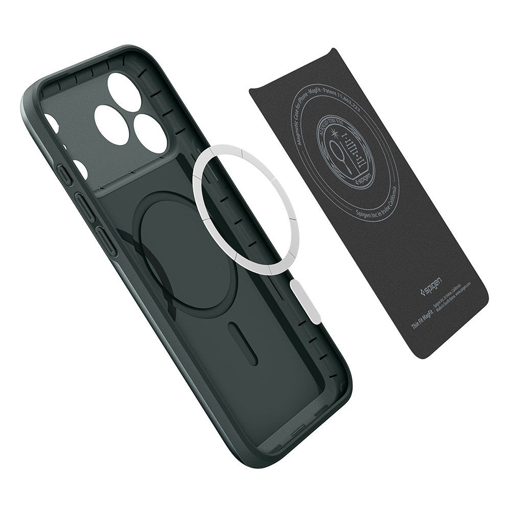 Spigen iPhone 17 Pro/iPhone 18 Pro Kuori Thin Fit MagFit Abyss Green