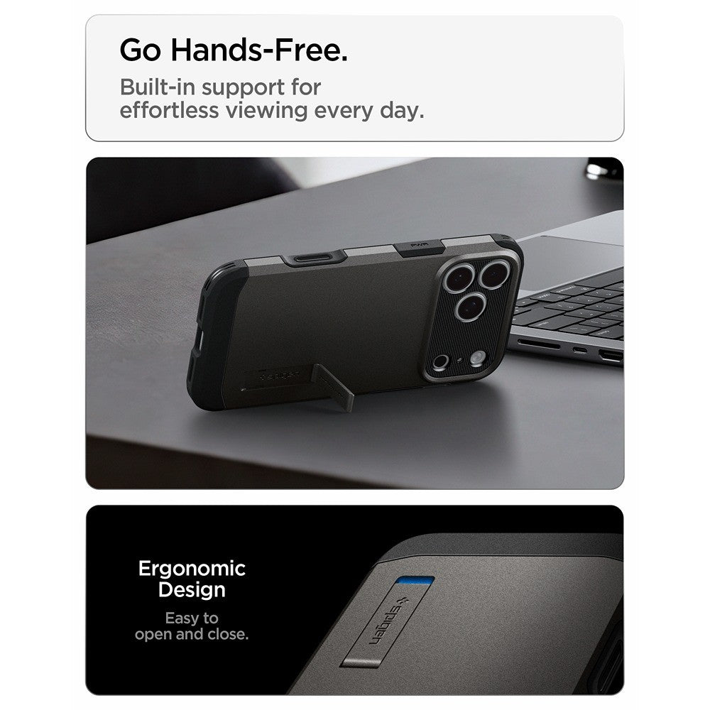 Spigen iPhone 17 Pro/iPhone 18 Pro Kuori Tough Armor T MagFit Gunmetal