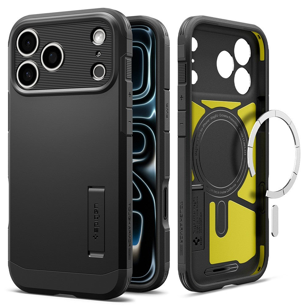 Spigen iPhone 17 Pro/iPhone 18 Pro Kuori Tough Armor T MagFit Musta