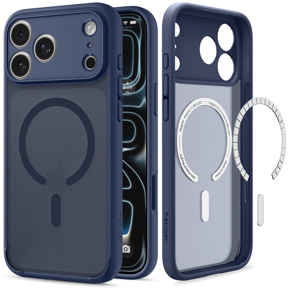 Spigen iPhone 17 Pro/iPhone 18 Pro Kuori Ultra Hybrid MagFit Frost Deep Blue