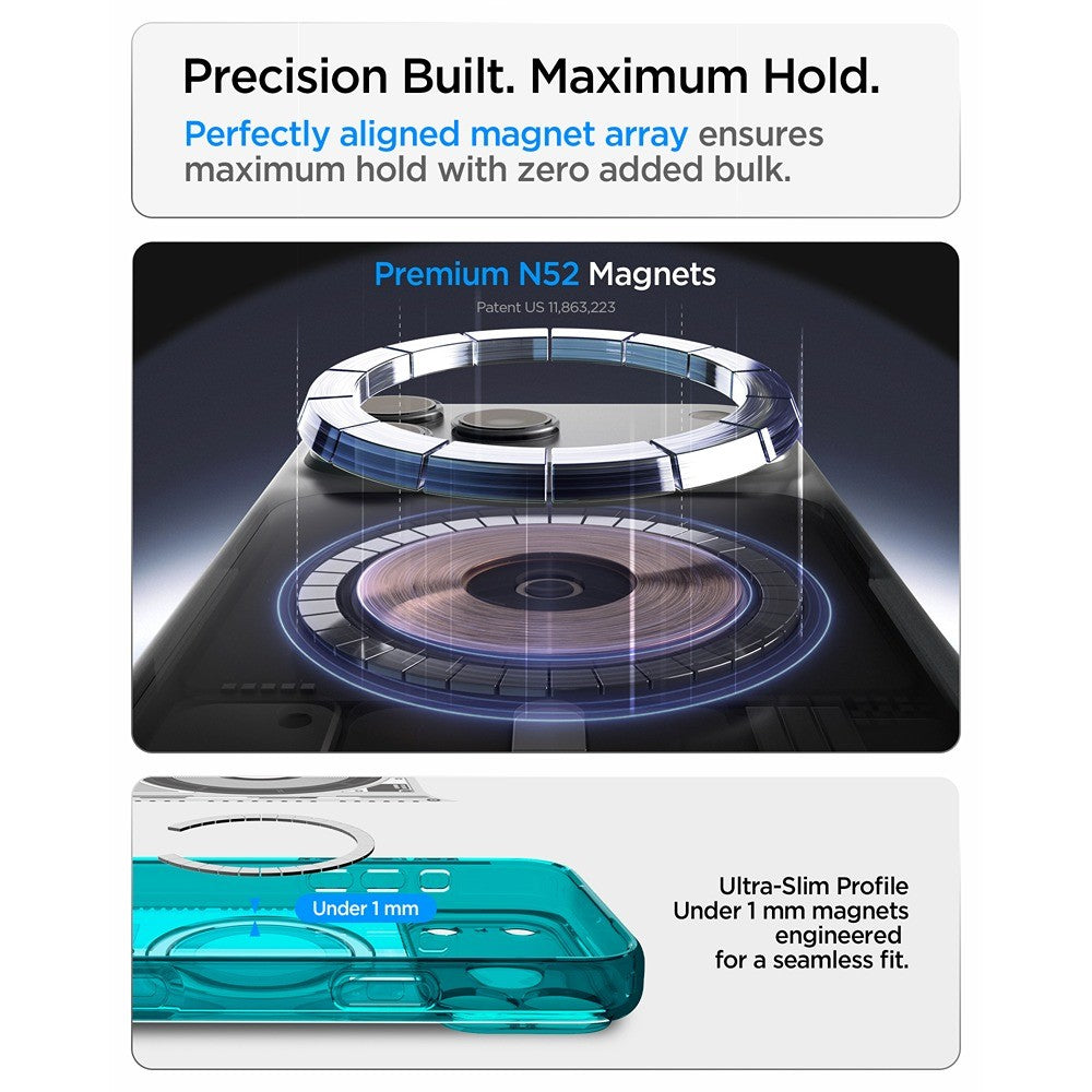 Spigen iPhone 17 Pro Max/iPhone 18 Pro Max Kuori Classic C1 MagFit Bondi Blue