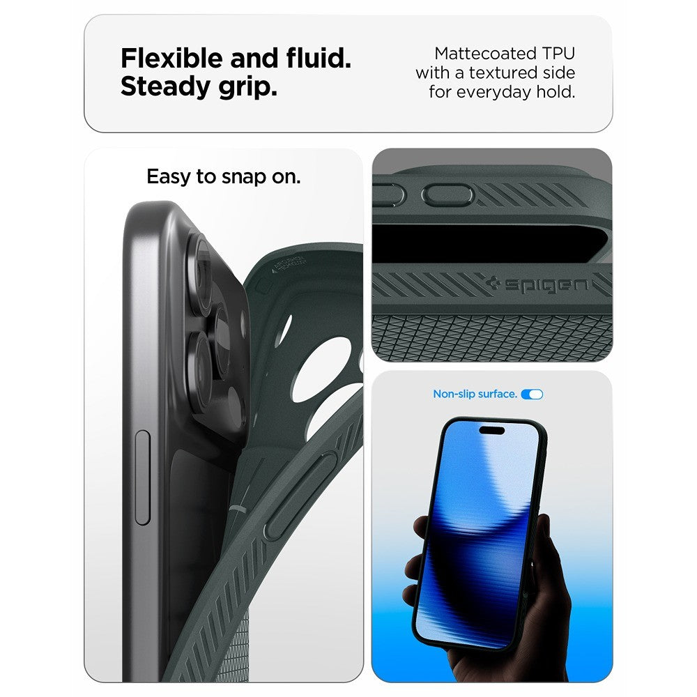 Spigen iPhone 17 Pro Max/iPhone 18 Pro Max Kuori Liquid Air Abyss Green