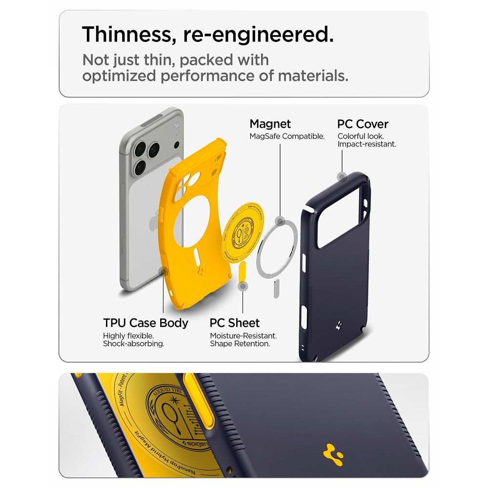 Spigen iPhone 17 Pro Max/iPhone 18 Pro Max Kuori Nano Pop Hybrid MagFit Blueberry Navy