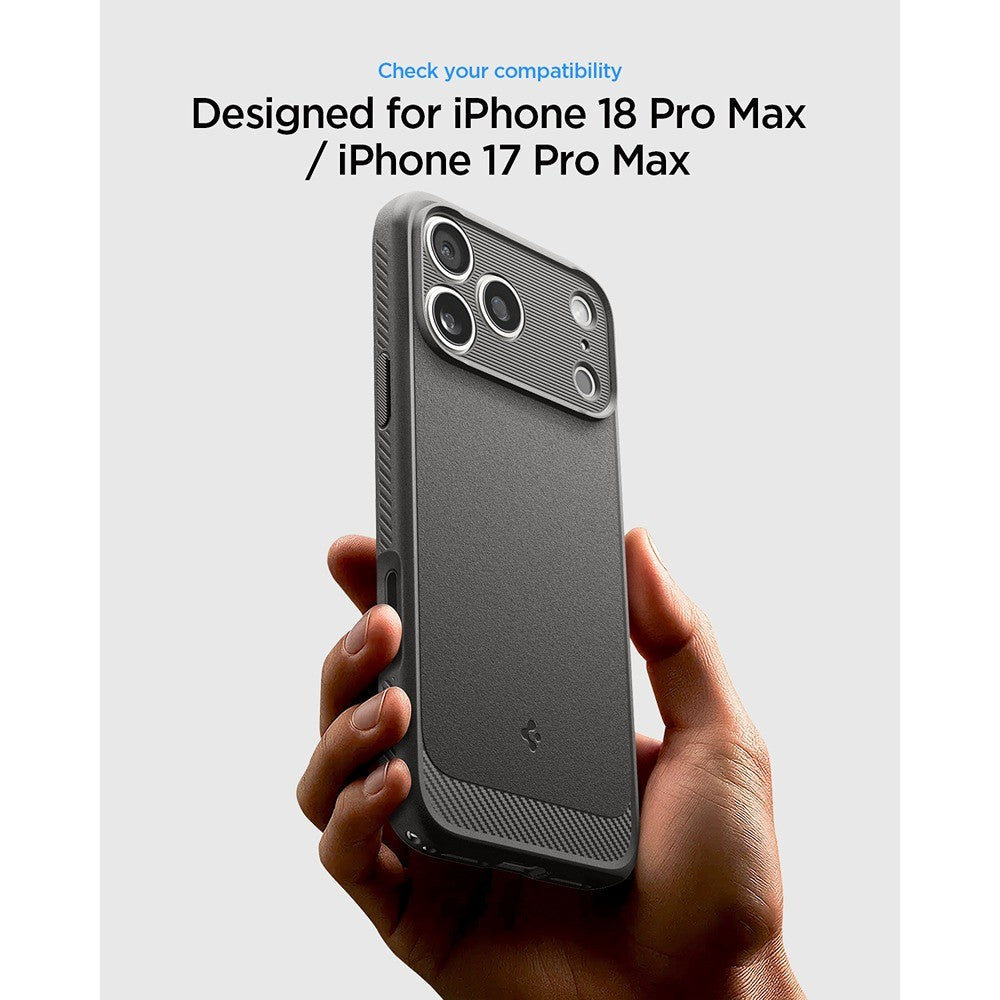 Spigen iPhone 17 Pro Max/iPhone 18 Pro Max Kuori Rugged Armor MagFit Harmaa