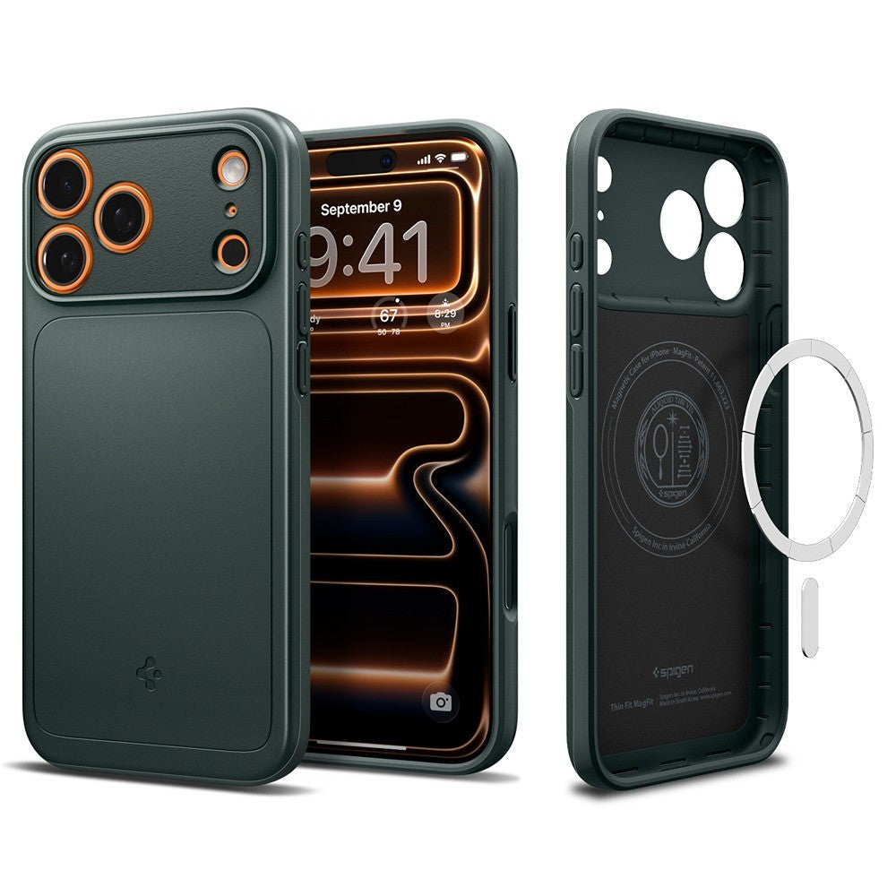 Spigen iPhone 17 Pro Max/iPhone 18 Pro Max Kuori Thin Fit MagFit Abyss Green