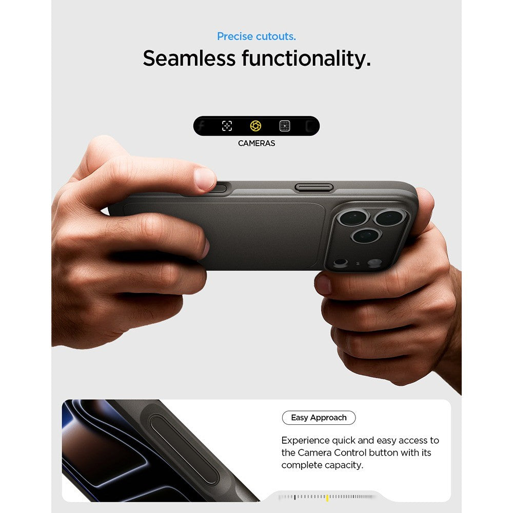 Spigen iPhone 17 Pro Max/iPhone 18 Pro Max Kuori Thin Fit MagFit Gunmetal