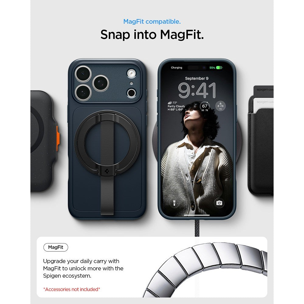 Spigen iPhone 17 Pro Max/iPhone 18 Pro Max Kuori Thin Fit MagFit Metal Slate