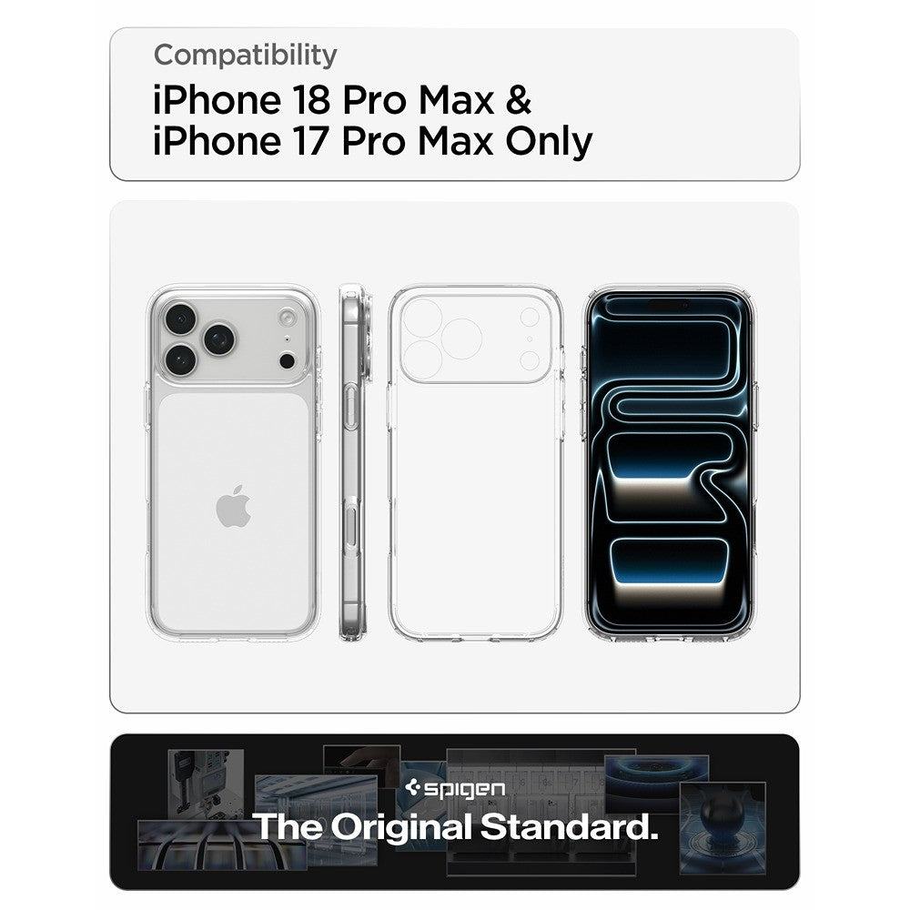 Spigen iPhone 17 Pro Max/iPhone 18 Pro Max Kuori Ultra Hybrid Crystal Clear
